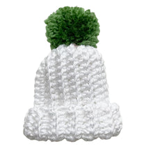 Lade das Bild in den Galerie-Viewer, Gehäkelte Eierwärmer Weiß Dunkelgrün