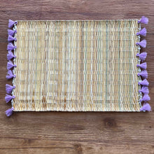 Lade das Bild in den Galerie-Viewer, Platzset Raffia mit Fransen