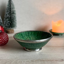 Lade das Bild in den Galerie-Viewer, Schale Tamegroute mit Silberrand