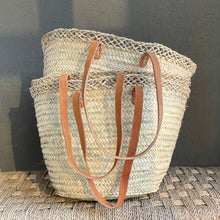 Load image into Gallery viewer, Shopper basket bag with shoulder strap
