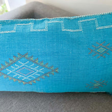 Load image into Gallery viewer, Sabra Cushion Large Turquoise
