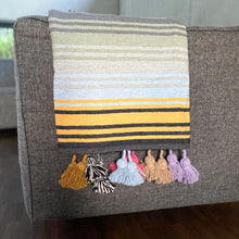 Load image into Gallery viewer, Pompom blanket stripes
